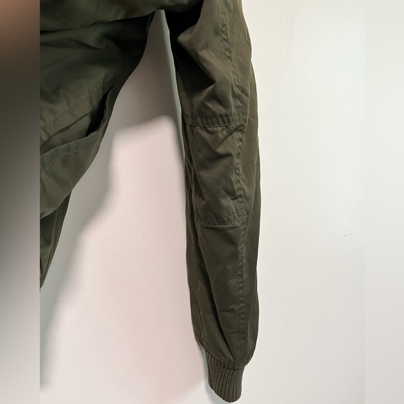 American Eagle Olive Green Bomber Jacket Unisex XS - Picture 3 of 14